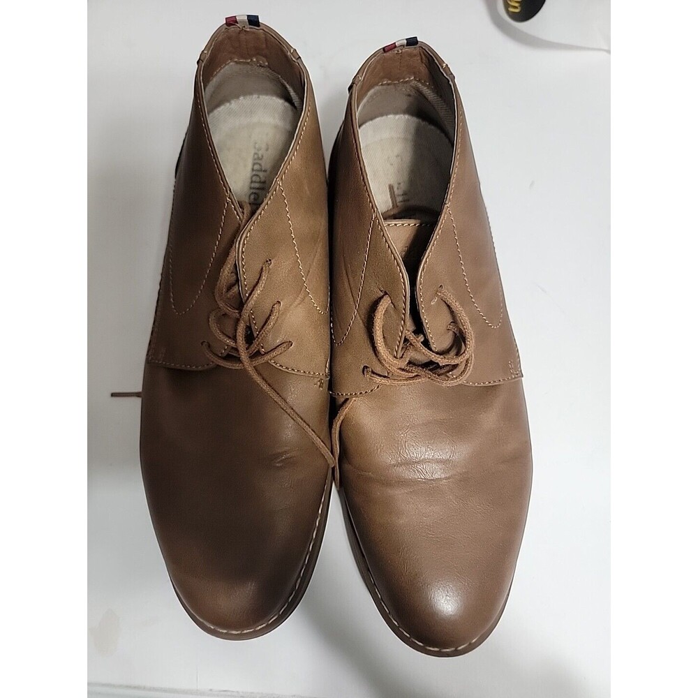 Saddlebred "ICON" Ankle Chukka boots Synthetic Leather Dark Brown, Mens 9.5 M